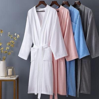 Luxury Unisex SPA Soft 100% Cotton Hotel Velour Terry Bathrobe