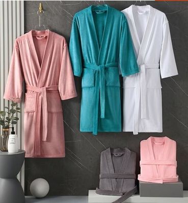 Customized Logo Terry Design Material 100% Cotton Hotel Bathrobe