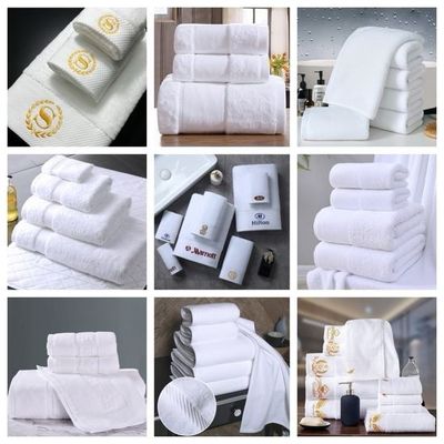 Customized Logo Soft Absorbent 100% Cotton Face Hand Bath Hotel Towel