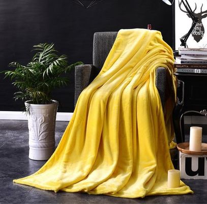 Soft 100% Polyester Solid Color Microfiber Fleece Baby Blanket