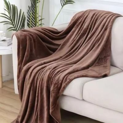 Wholesale Custom Size 350GSM Solid Color Polar Fleece Blanket
